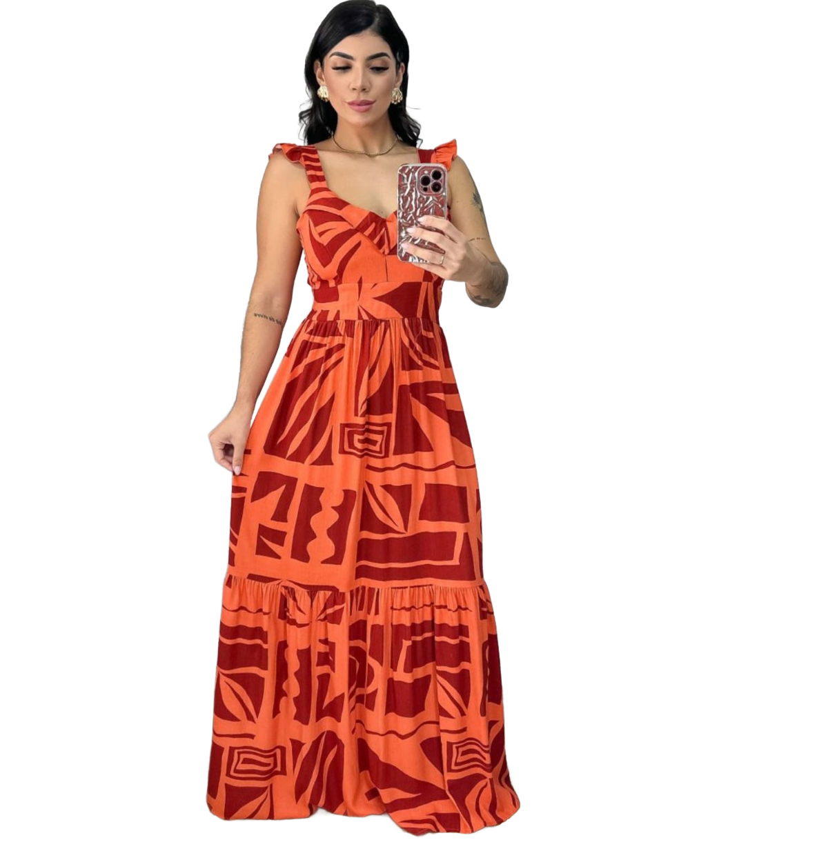 Vestido longo Viscolinho