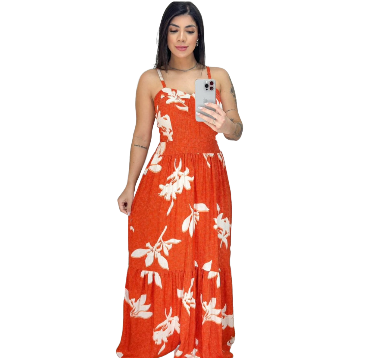 Vestido longo Viscolinho