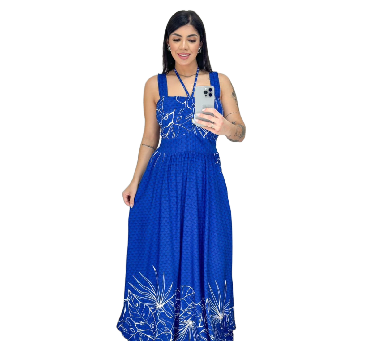 Vestido longo Viscolinho