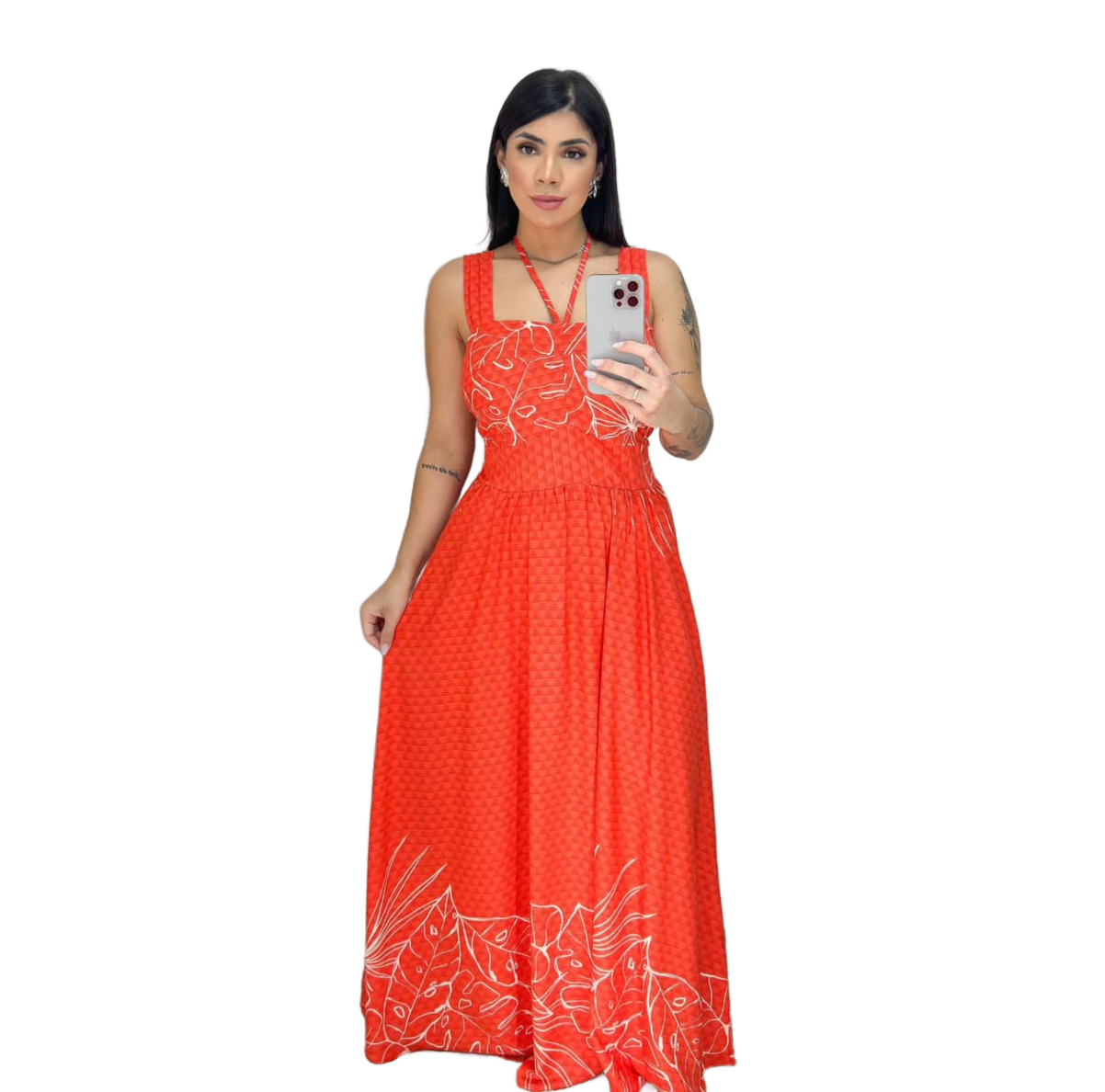 Vestido longo Viscolinho